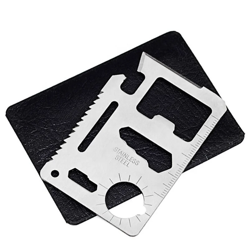 

11 in 1 Multitools Hand Tools Stainless Steel Beer Opener Survival Pocket Card Tool