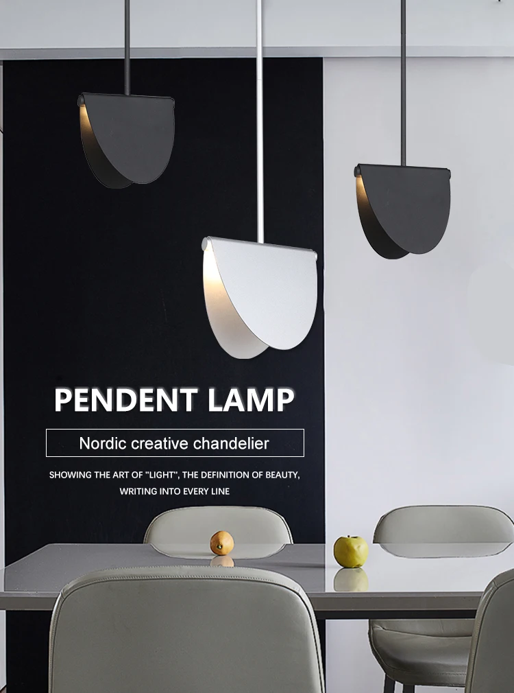 Nordic simple style black sliver iron home loft hanging single decoration lighting pendant lamp