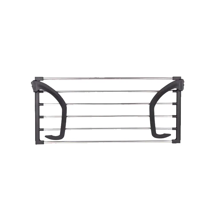 

Stainless Steel Storage Radiator Clothes Drying Rack Hanging Dryer Indoor Foldable Hanger, Black