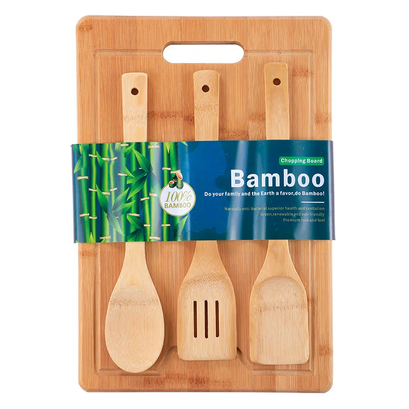 

3 pcs kitchen utensil bamboo cutting board set