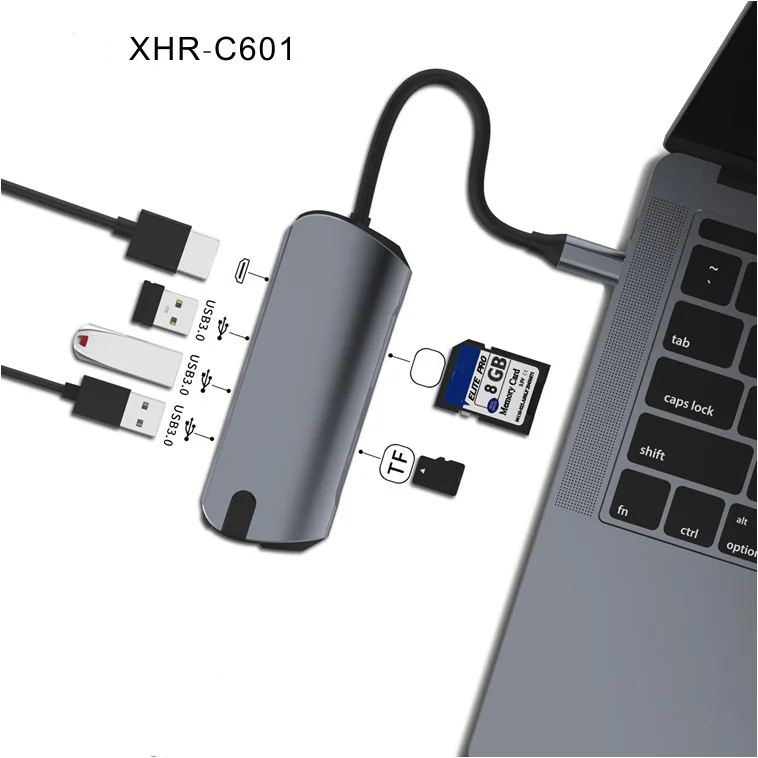 5 in 1 Type c combo USB3.0*3+PD*1+HDTV*1 adapter type C hub for macbook for huawei