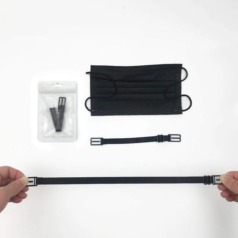 

Amazon hot selling black Comfortable nylon Adjustable Ear Loop Extension Hook Strap Face Masking Extender, Color
