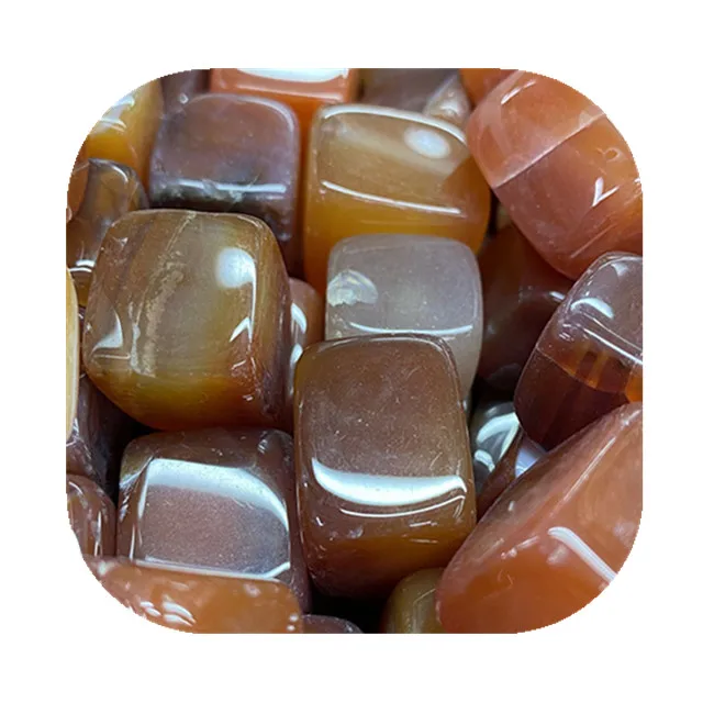 

Wholesale natural healing gemstone polished tumbled crystal cube carnelian cube for home decoration