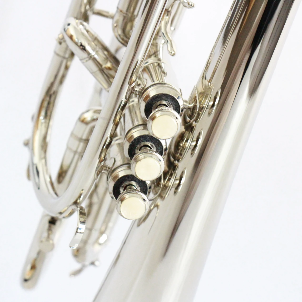 
Made in China Brass body Cupronickel valve nickel plated brass instruments marching mellophone 