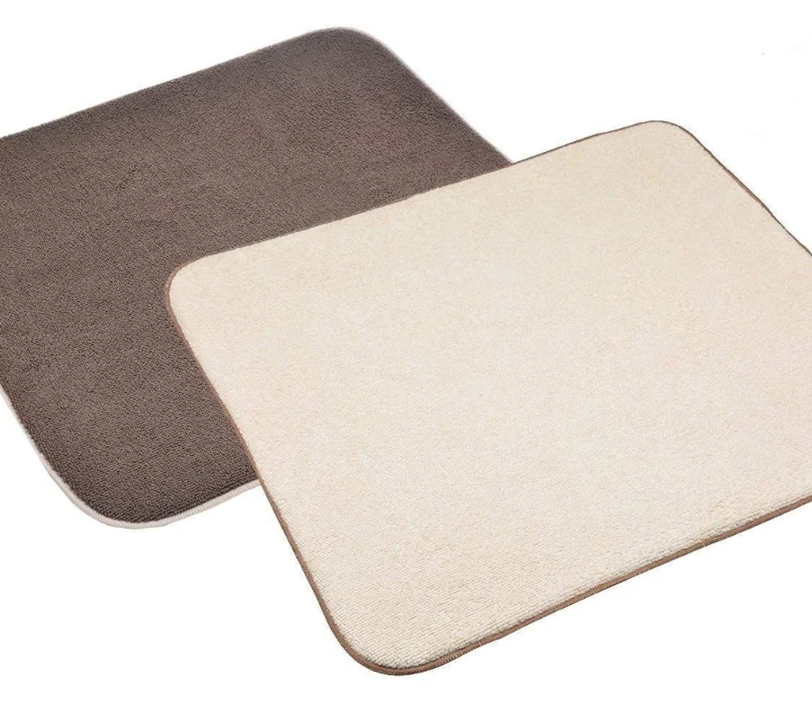 

Drymate Dish Drying Mat Kitchen Dish Drying Pad Absorbent/Waterproof Machine Washable 20 Inch x 15 Inch, Off-white