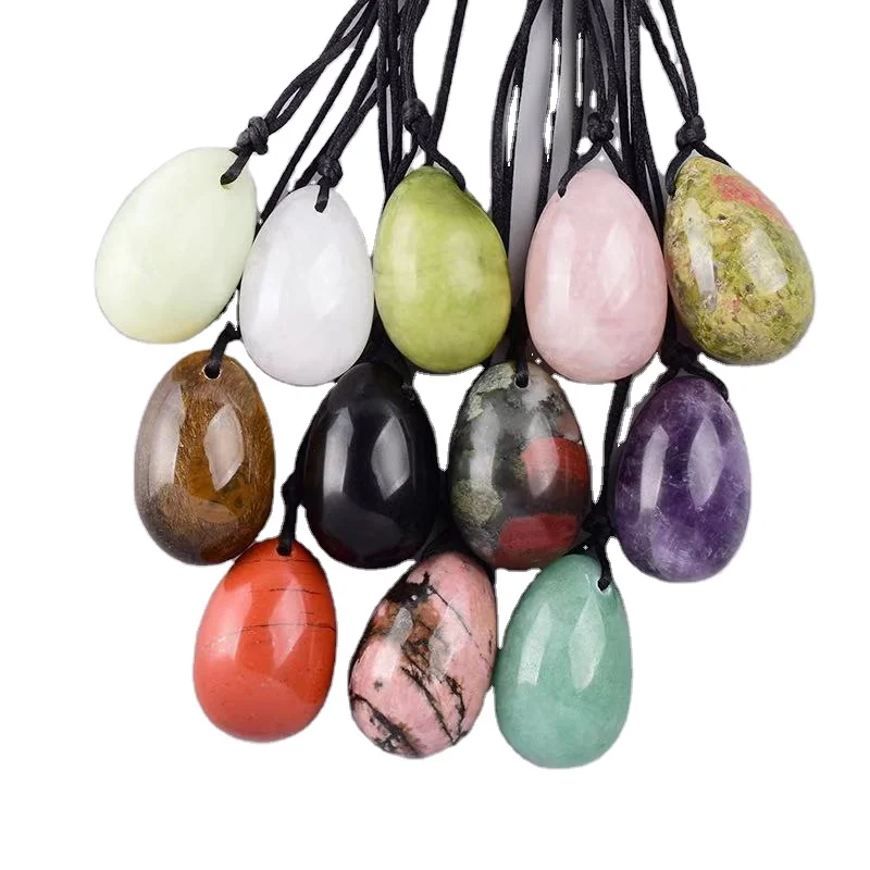 

Wholesale Beauty natural crystal amethyst jade Crystal Quartz jade yoni egg set crystal yoni egg for healing