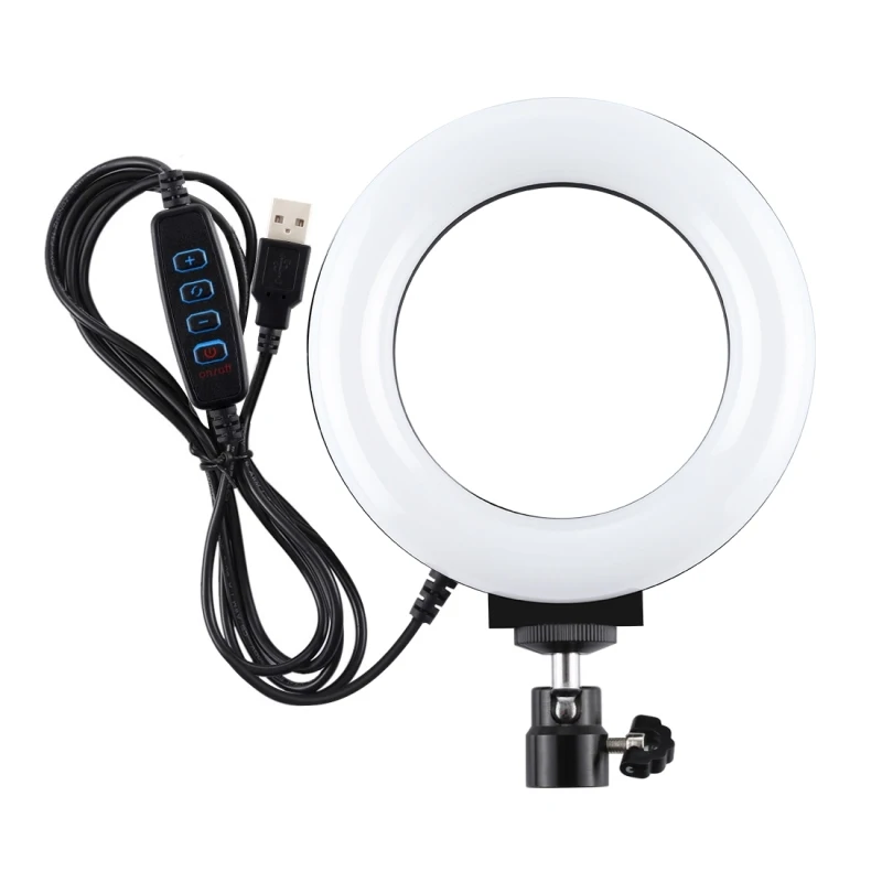 

OEM PULUZ 4.7 inch 12cm USB 3 Modes Dimmable LED Ring Vlogging Photography Video Lights with Tripod Ball Head