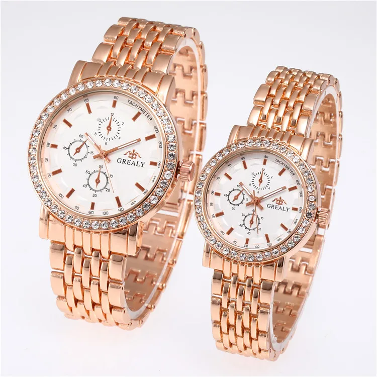 

China factory OEM custom fashion mens watches wholesale diamond bling couples watches, Picture shows