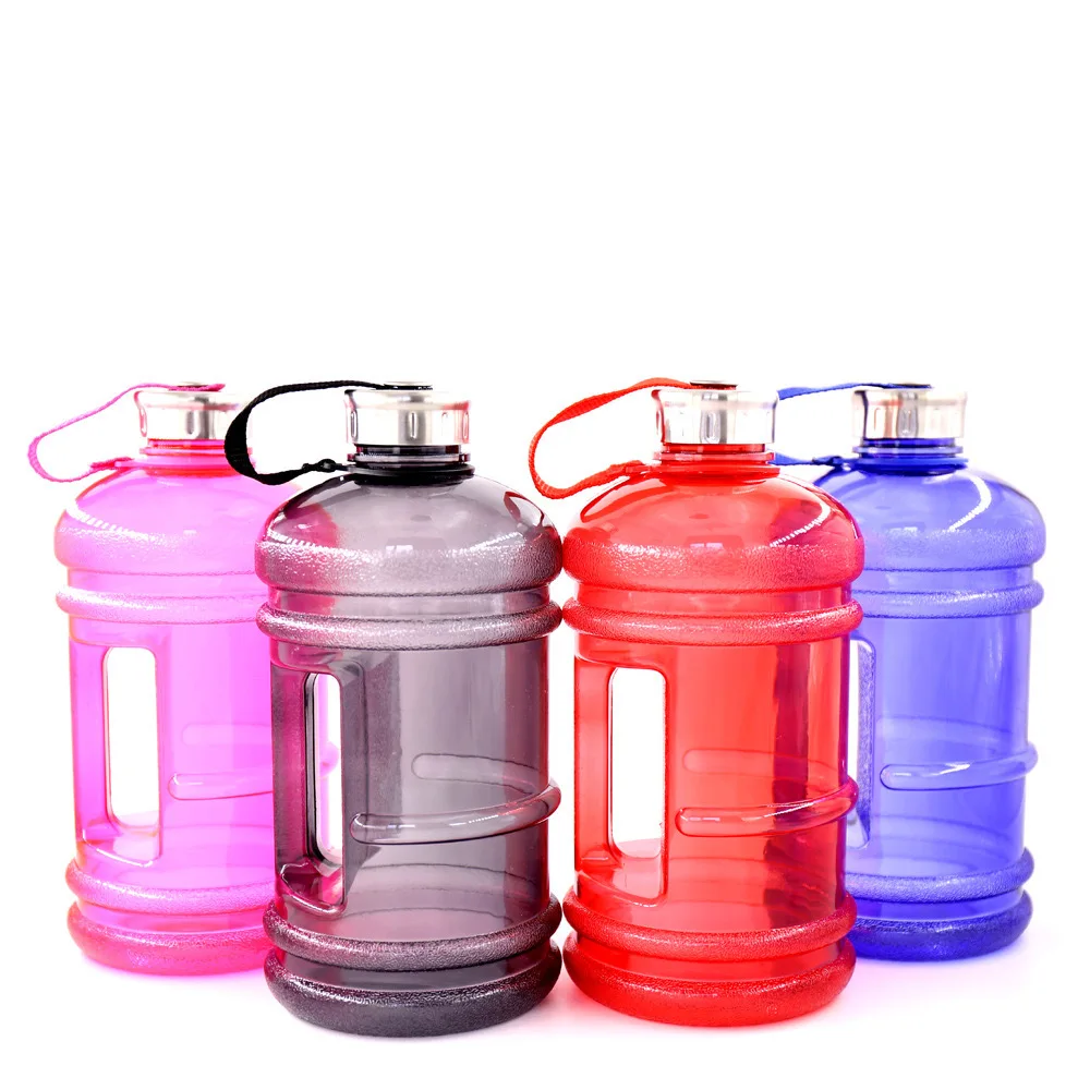 

Custom Logo Printed Large Motivational Gallon Clear 2.2Liters Plastic Sport Water Bottle, Pink/plum/chocolate8/blue/white/black/green/grey