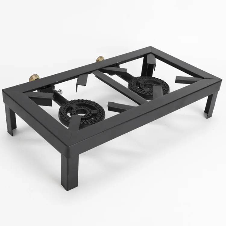 High Quality Portable 2 Double Burner Cast Iron Cooking Table Top Stand