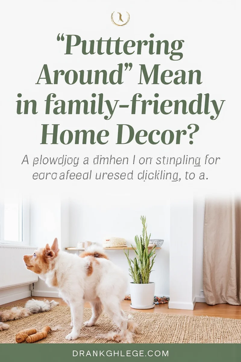 what does puttering around mean in family friendly home decor a playful guide to making your space cozy chaos proof
