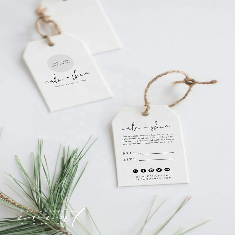 

Hot Sale Custom Printable Hang Tag For Small Business,Clothing,Product And Size, Cmyk