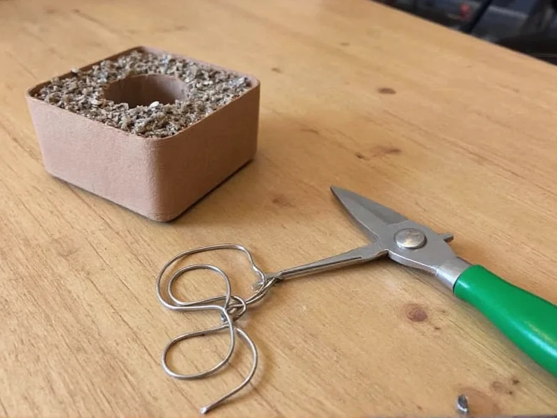 DIY rodent trap materials on wooden table