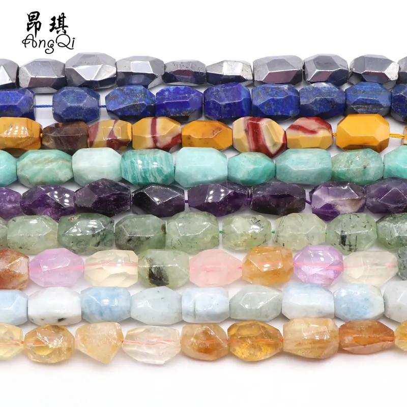 

Wholesale Bulk Chakra Crystal Healing Stones Jewelry Beads Faceted Raw Natural Lapis Amethyst Citrine Gemstone Beads, As picture