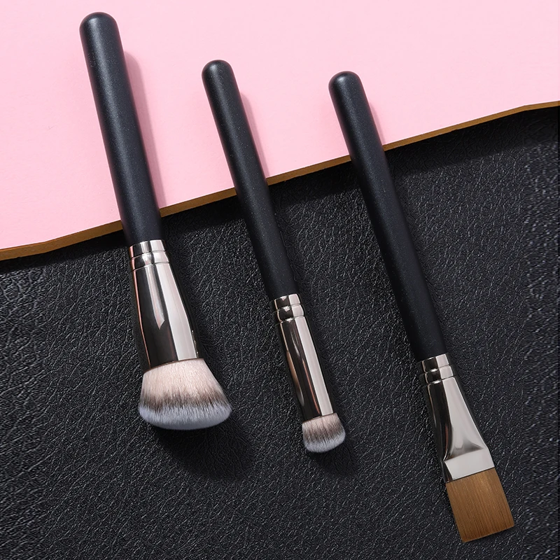 

170 foundation brush, 270 concealer brush, 191flat foundation brush soft hair facial skin care brush, Black