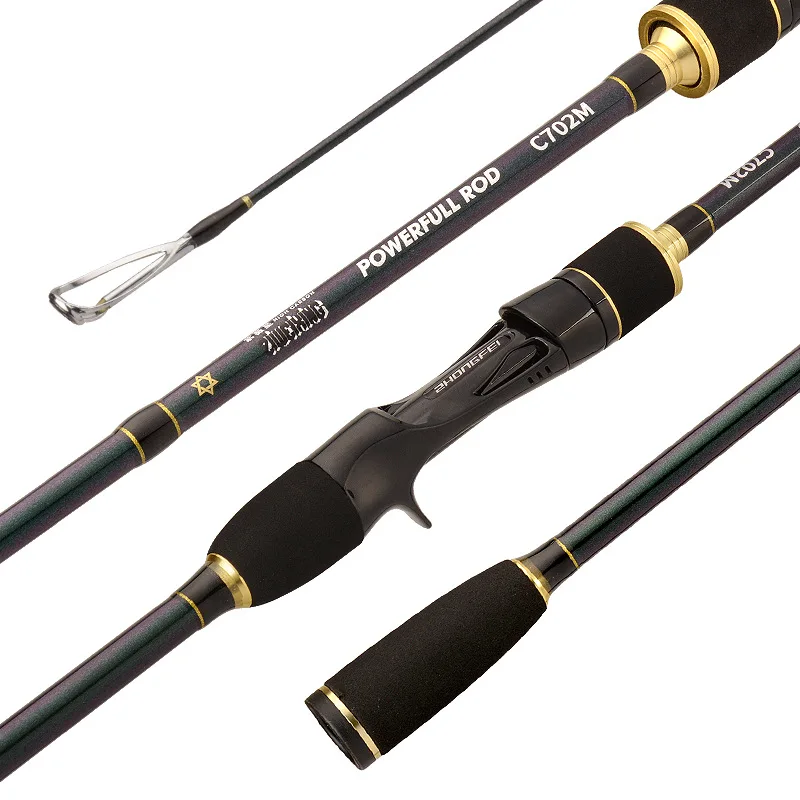 Jetshark Carbon 1.8m 2.1m 2.4m Spinning&Casting Fishing Rod for Bass Trout Carp Fishing Lure Rod