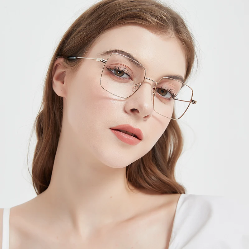 

Fashion Classic Unisex Metal Anti-Blue Light Glasses Vintage Square Frame Computer Optical Metal Glasses