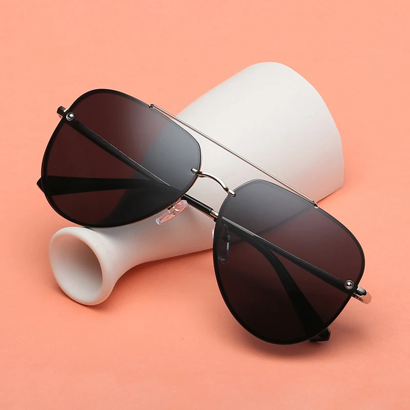 

sun glasses UV 400 mens Retro big round frame metal vintage driving Shining polarized sunglasses