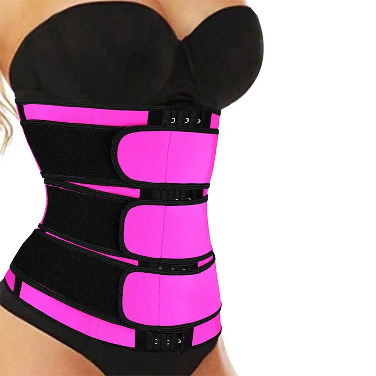 

Custom Logo Breathable Waist Trimmer Belts 3 Belt Latex Waist Trainer For Women Keep Slimming, Optional