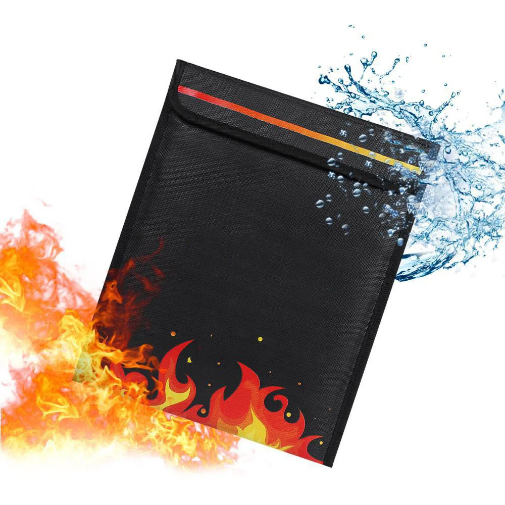 

Fireproof and waterproof document bag storage case for Money Jewelry Legal Documents File and Tablet