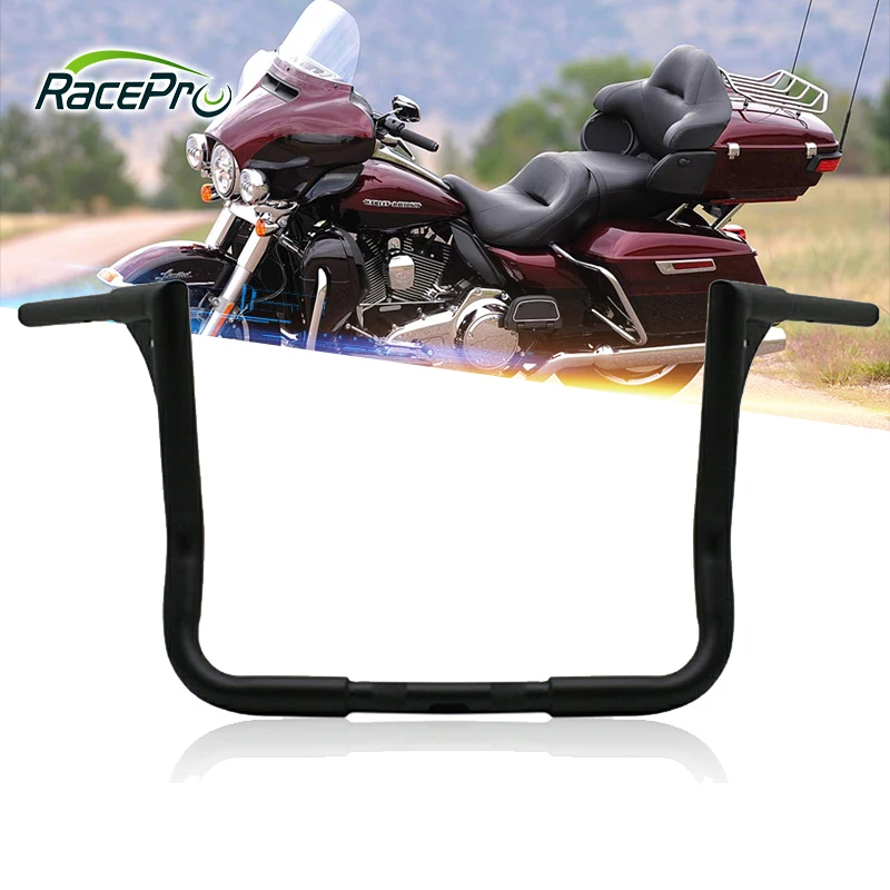 

Racepro Motorcycle 1-1/4" Black 16" Ape Bagger Handlebar for Harley Touring models