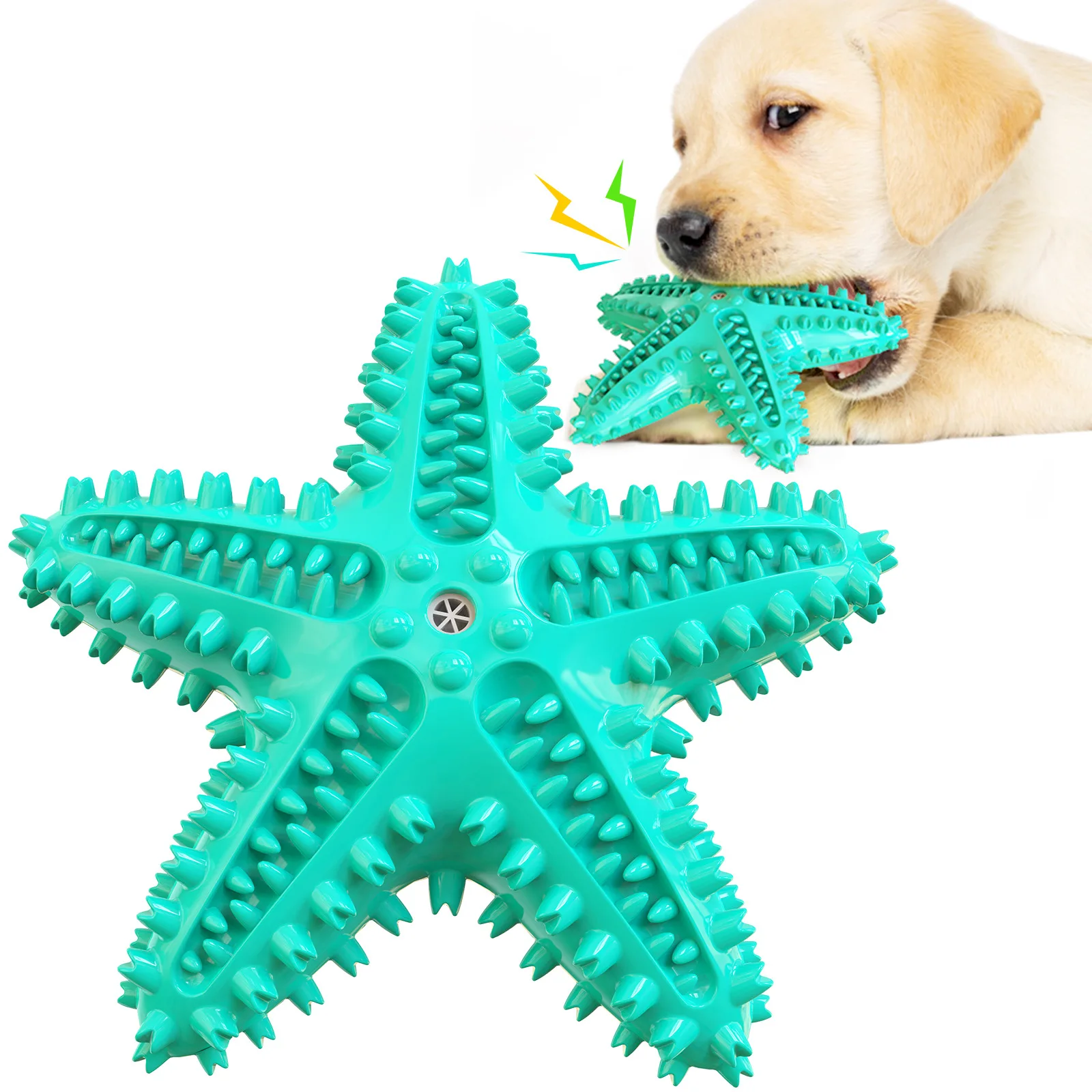 

Quality Eco Friendly Chewing Interactive Rubber Deodorization Toothbrushes Puzzle Dog Pet Squeak Starfish Toys
