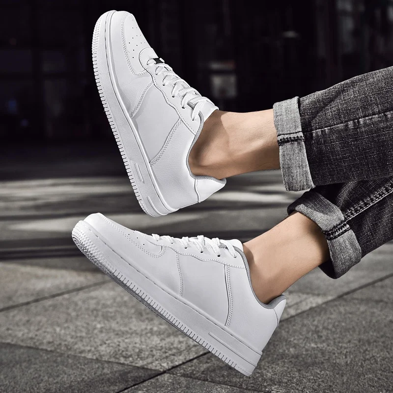 

high quality custom logo sneaker walking style shoes stock men's casual shoes custom A AIrE NOE foRcE 1 white black shoes shadow