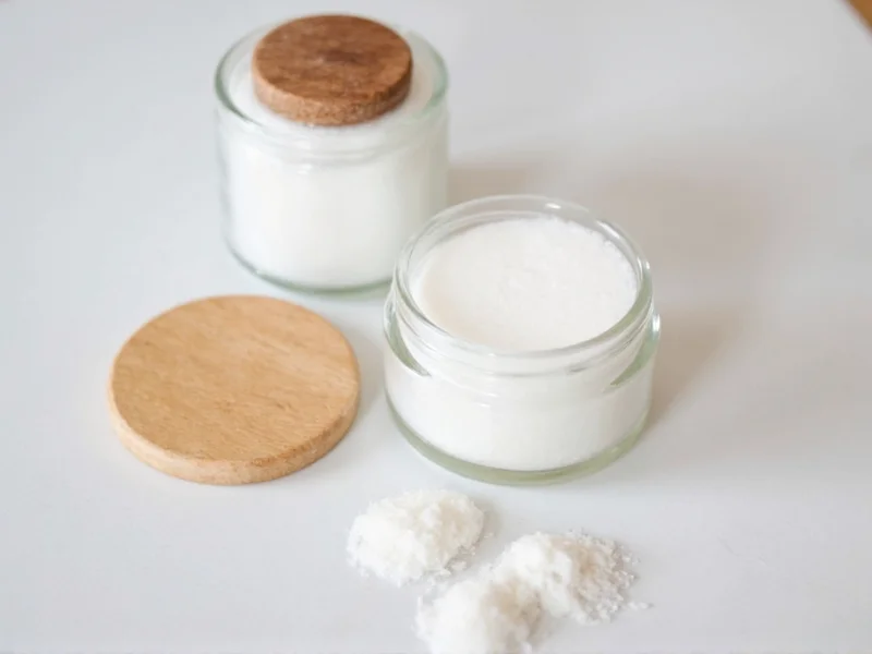 Properly stored DIY deodorant in glass containers