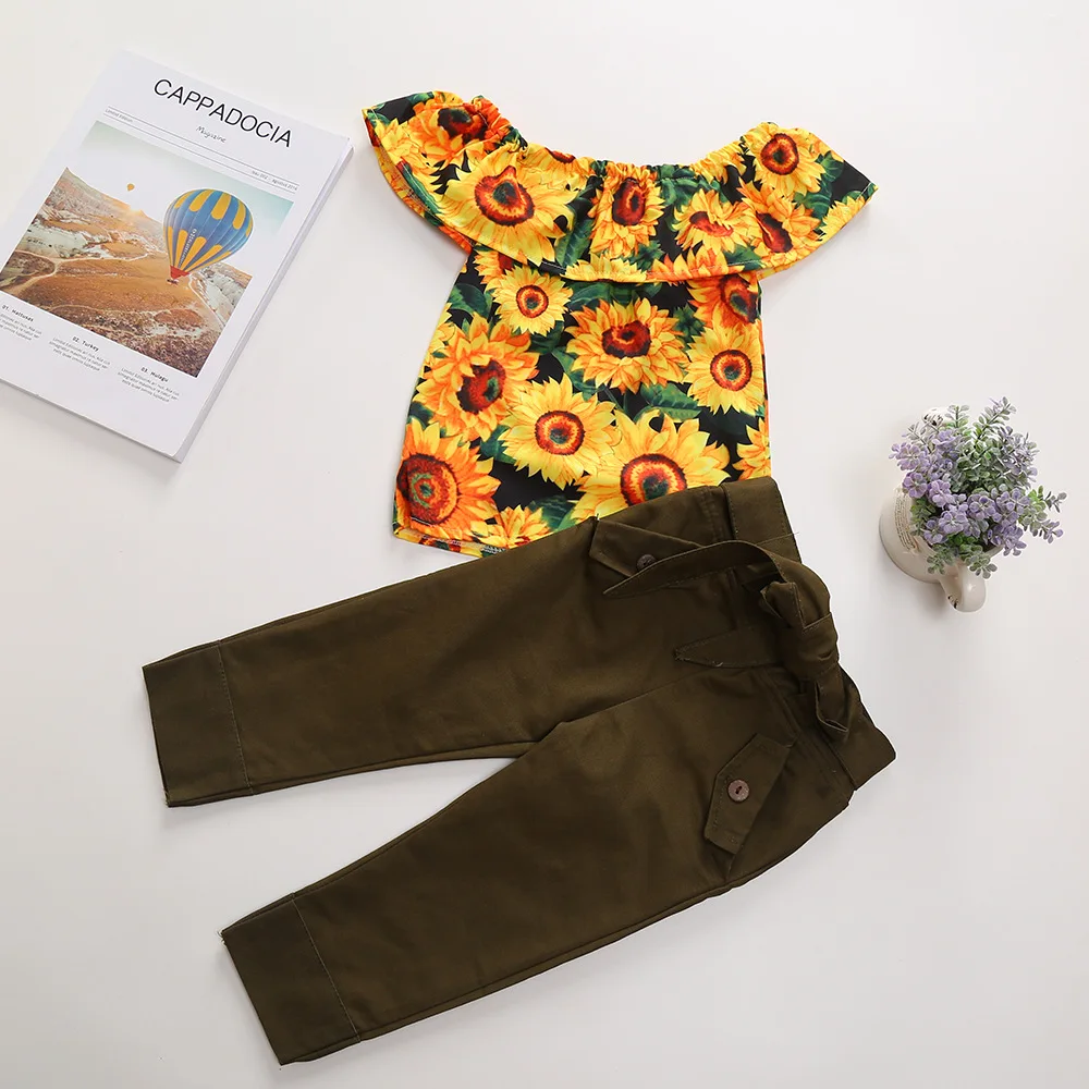 

Shunying OEM Roupa De Menina New Products 2021 Discount Sales Elegant Party Active fashionable Wear Kids Clothing Sets Girls