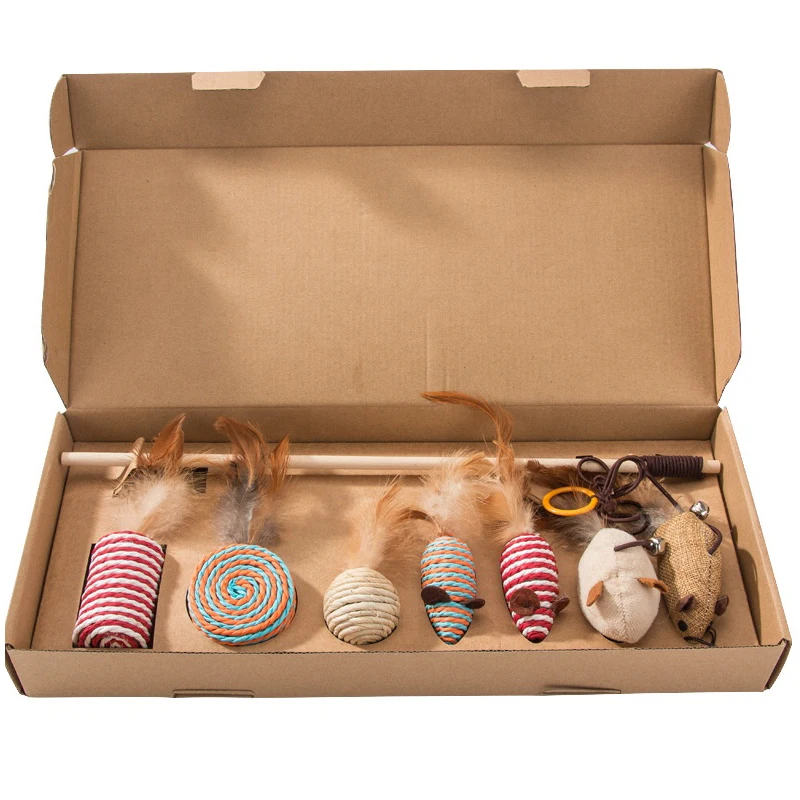 

Hot selling Interactive pet toy funny cat stick funny Cat Toy Set