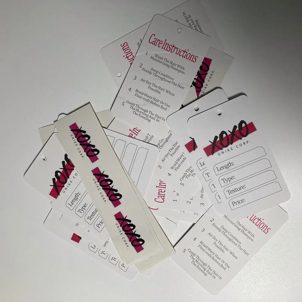

Cheap Price Custom Wrap For Bundl Of Hair Bundle Tag, Customized color