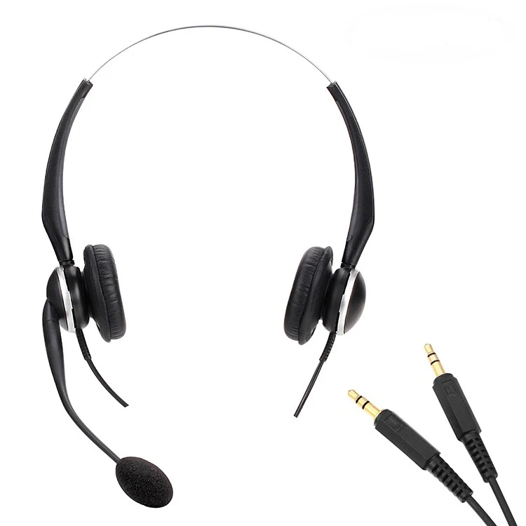 
Call Center Noise Canceling Telephone Headset For Telephone Binaural 