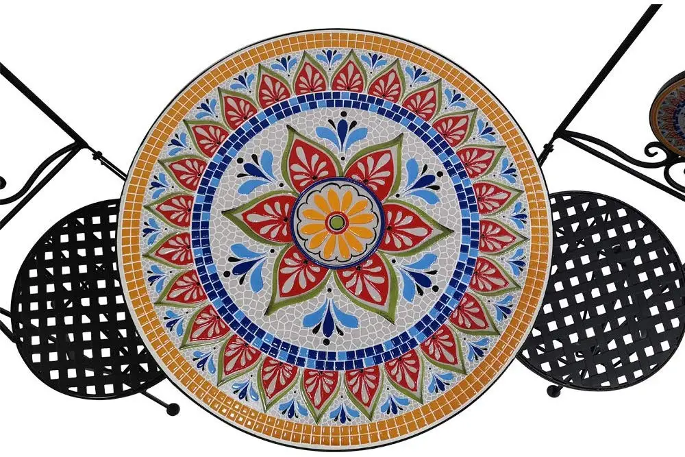 Hot Sale Indoor And Outdoor Classics 3-piece Metal Mosaic Patio Set