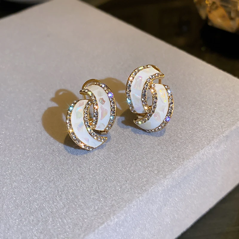 

trendy fashion crystal earrings geometric statement