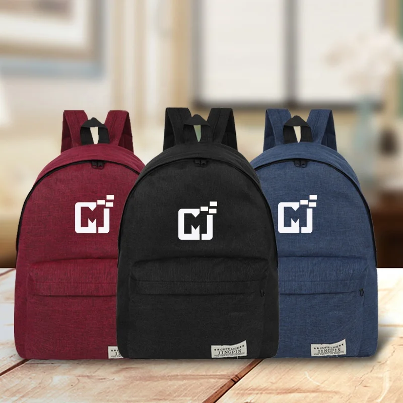 

Custom College Woman School Bag Advertisement Simple Character Black Children Kids Backpack School Bags for Boys Student