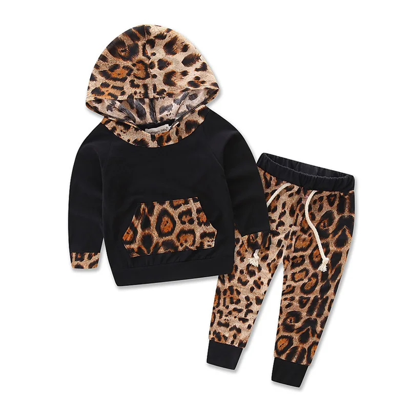 

Wholesale autumn and winter clothes sets long sleeve hoodie two piece baby outfits kids Clothing Sets