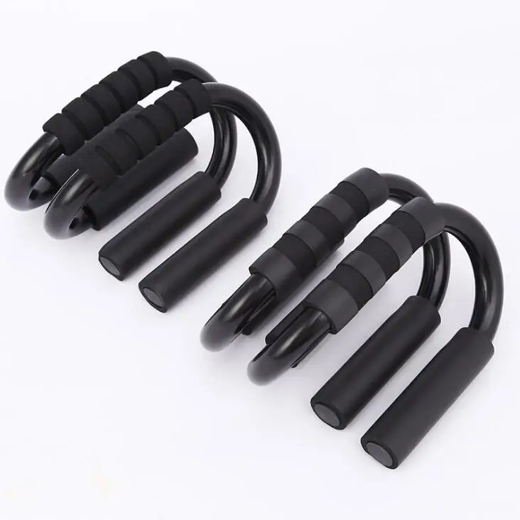 

Factory wholesale ce S shape Handles Portable Steel Push Up Bars, Black