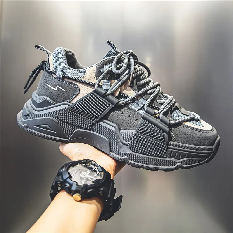 

OEM Mesh Casual shoes Men White Chunky Dad Shoes Walking Sport Sneakers 2023 New Arrival Fashion custom mens shoes