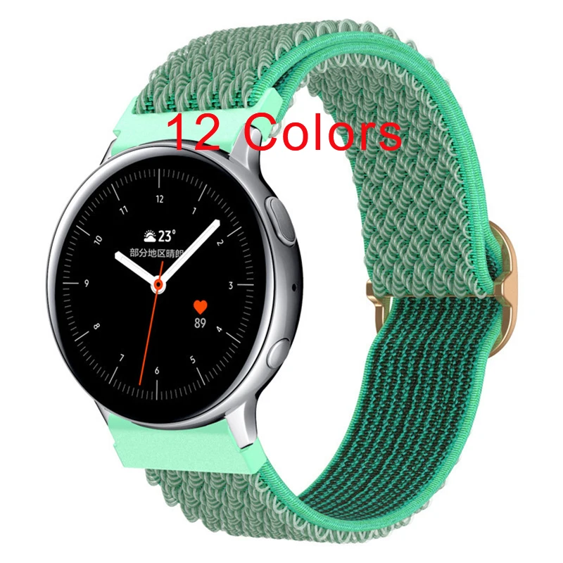 

Universal Wave Pattern Fabric Woven Elastic Wristband Adjustable Nylon Watch Strap
