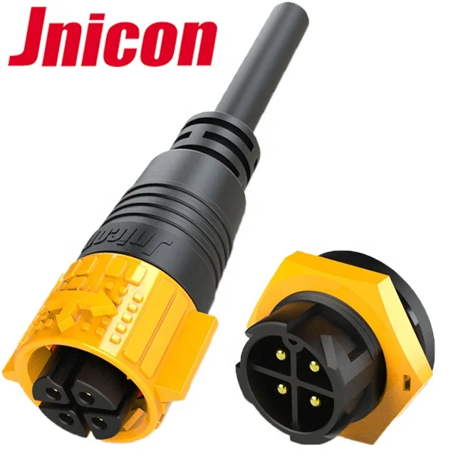 Jnicon M25 Power Quick Connect Waterproof Wall Ip67 4pin Connector