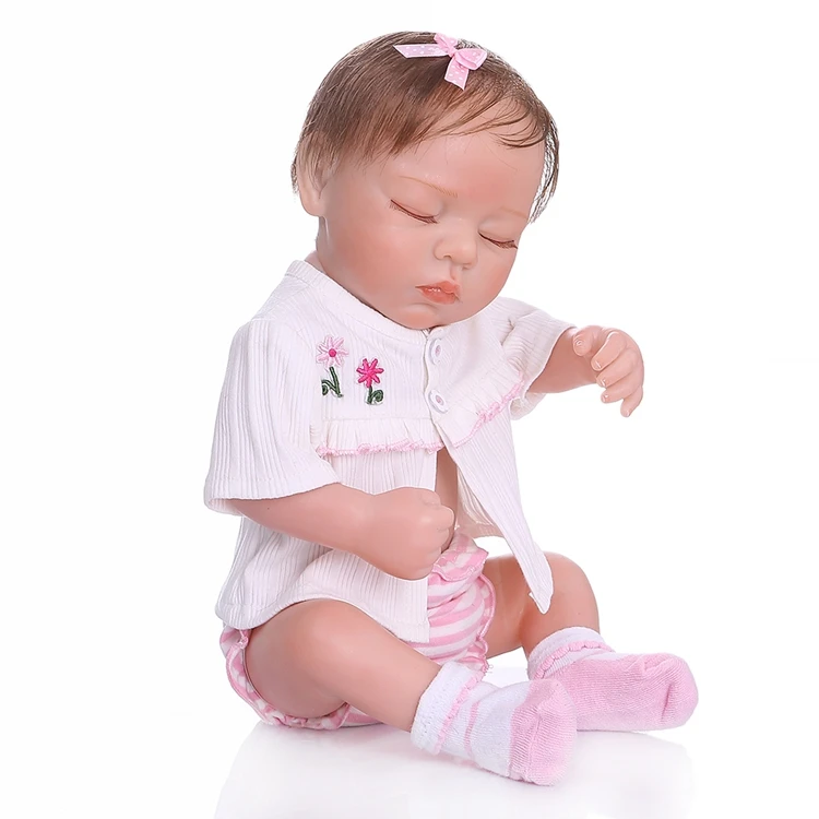 
NPK 48CM bebe realistic reborn soft full body silicone lifelike sleeping baby hand detailed painting Anatomically Correct 