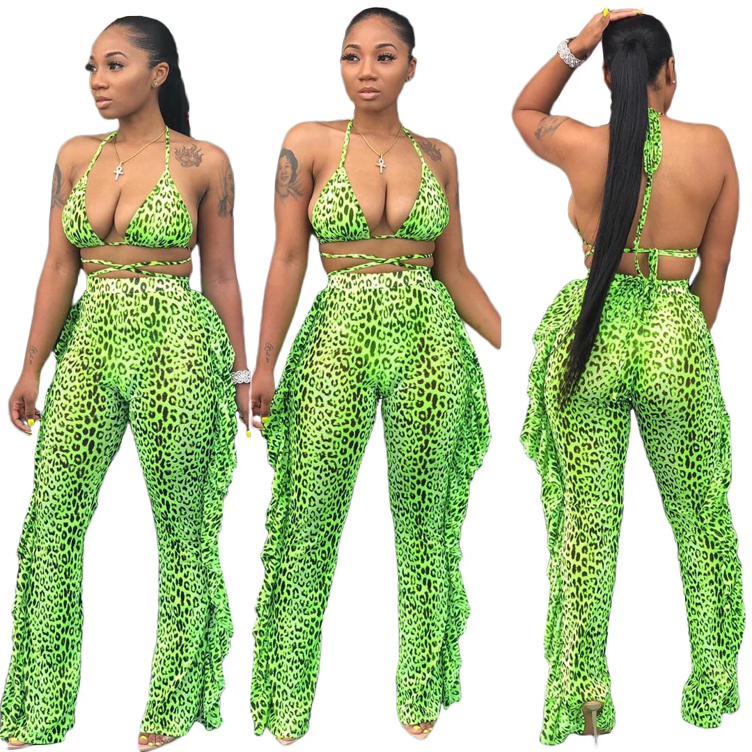 

Best Selling Mini Bikini Sexy Two Piece Digital Printing Bathing Suit Mesh Halter Bikini Swimwear Wholesale Swimsuit