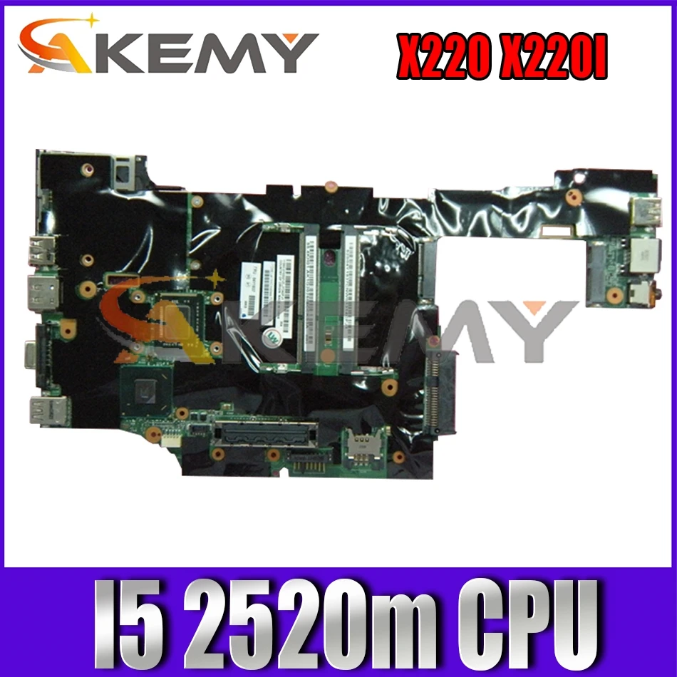 

Akemy Suitable For ThinkPad X220 X220I Laptop Motherboard FRU 04Y1825 04Y1806 04Y1824 04Y1822 CPU I5 2520m Work