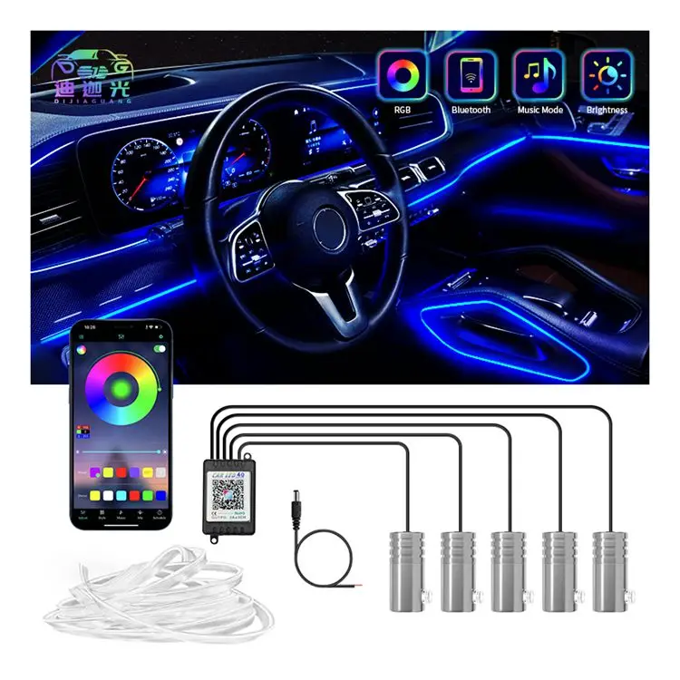 

Other car lighting accessories app control LED RGB mood lights Beautiful Car interior Fiber optic ambient light Strip with USB