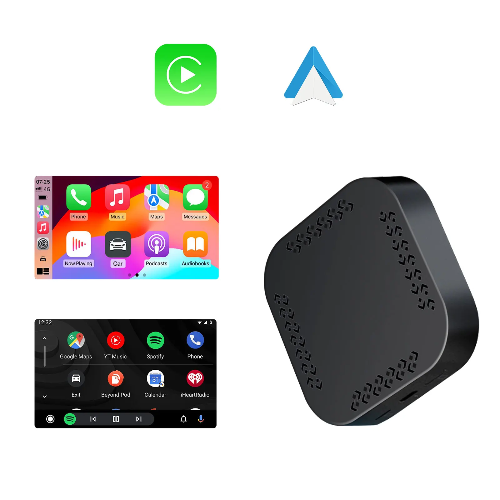 

Multimedia 4G+64G Smart Link Navigation Player USB Dongle Stick Carplay Wireless Carplay and wireless Android Auto AI Smart Box