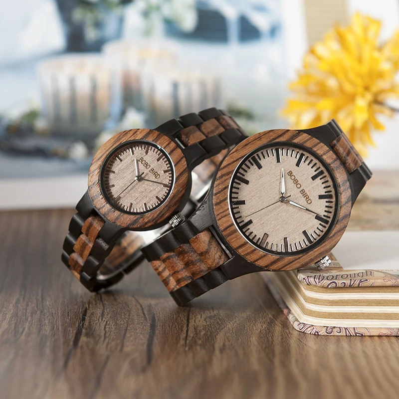 

BOBO BIRD Wholesale Japan Miyota Movement Wristwatch for couples Custom Logo Wood Watches