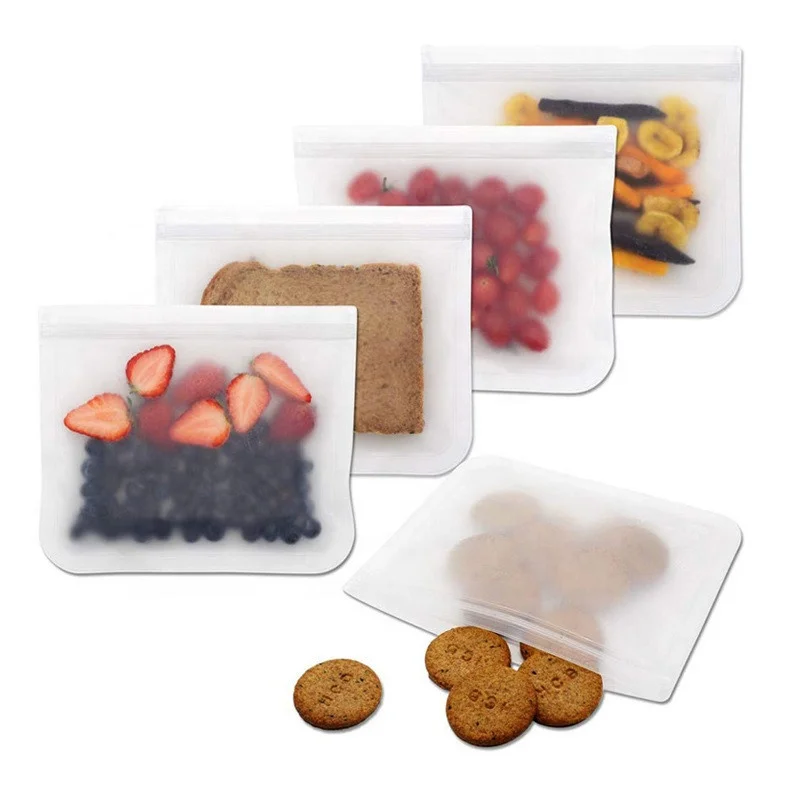 

OKSILICONE Factory Price 1000ML Reusable Freezer Bags Leakproof Sandwich Snack Meats Milk Food Storage Bag For Kids, Transparent/custom