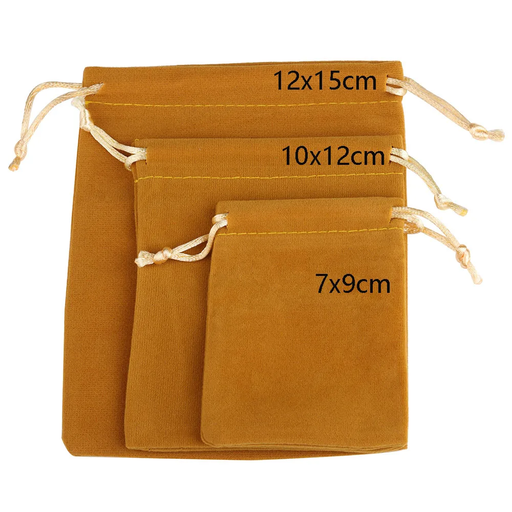 

12x15 cm Soft Suede Velvet Drawstring Jewelry Pouch Place Bags for Items