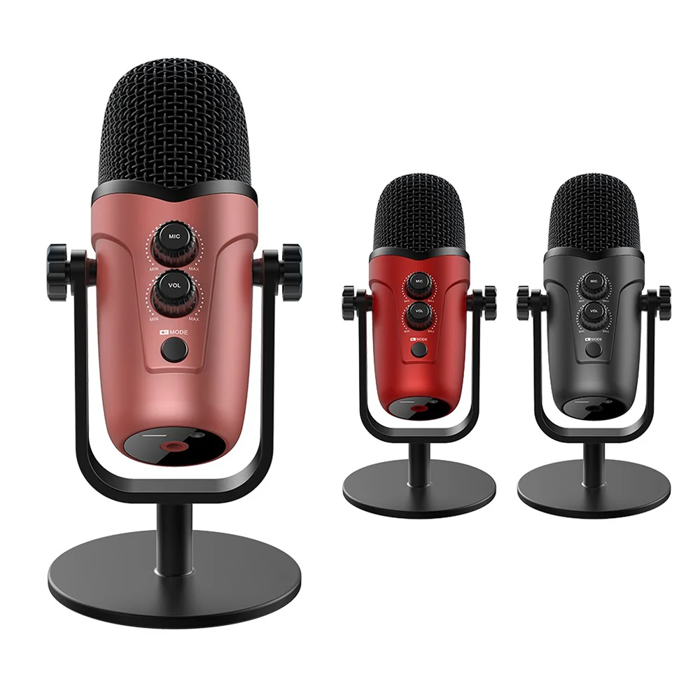 

Professional studio recording gaming USB condenser microphone mini kit microfones microfono, Black/red/gold/odm