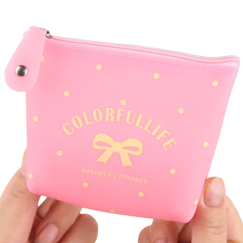 

Beauty Cute Silicon Candy Color Zipper Small Jelly Bag Girls Mini Coin Purse Handbag